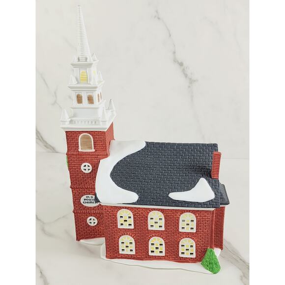Department 56 Old North Church New England Village 1988 w/ Box Lighted House - Picture 6 of 16